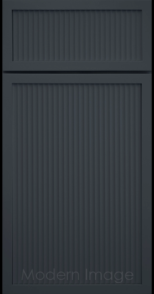 Sea-Matte finished Arcadia Cove Cabinet Door featuring a Narrow Frame and Fluted Center Panel.